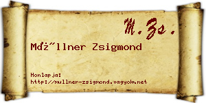 Müllner Zsigmond névjegykártya