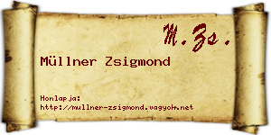 Müllner Zsigmond névjegykártya