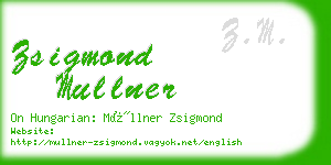 zsigmond mullner business card